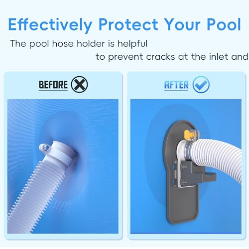 Upgrade 2 Pack Swimming Pool Hose Support Holders，Above Ground Pool Accessories，Compatible with Intex Pools，Prevent Hose Sagging and Extend Hose Service Life