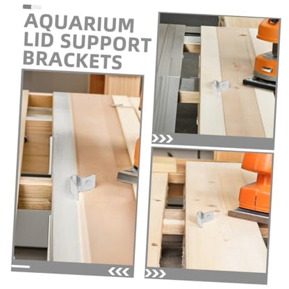 8pcs Stainless Steel Aquarium Lid Clips for Rimless Fish Tanks Durable Glass Cover Holders with Safety Design Easy No Tool Installation Compatibility