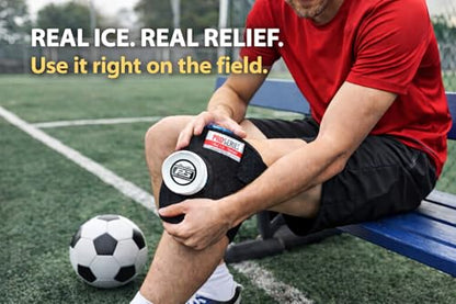 ProSeries Universal Large Ice Pack System for Knee, Thigh & Groin - Reusable & Adjustable - Perfect Cold Therapy for Strains, Bruises, Contusions & Knee & Sports Injuries - Real Ice Relieves Best!