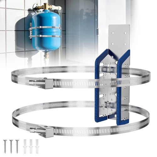 Expansion Tank Mounting Bracket with Cushion Pad, Universal Water Heater Straps, Supports 5 Gallon or up to 13-inch Diameter Hot Water Tanks,Boiler Expansion Tank, Propane Tank-1 Set - color: 1 Sets