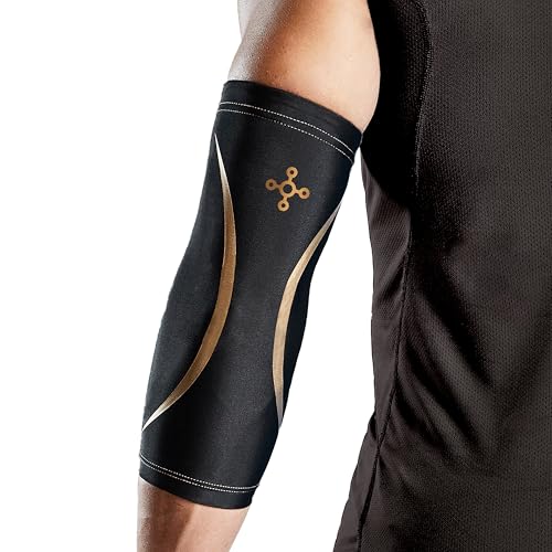 Tommie Copper Elbow Compression Sleeve, 15-20 mmHg (L/XL, Black) - size: Large/Extra Large