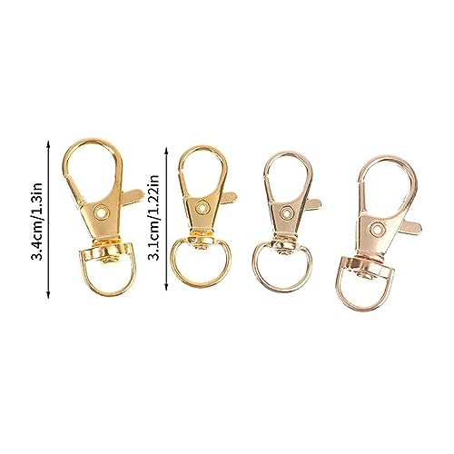 BREAKA 10Pcs/Set Metal Swivel Lobster Hook Clasp Keyring Snap Clasp Bag Jewelry Lanyard Trigger Buckle DIY Bag Accessories (Color : B) - color: B