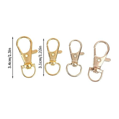 BREAKA 10Pcs/Set Metal Swivel Lobster Hook Clasp Keyring Snap Clasp Bag Jewelry Lanyard Trigger Buckle DIY Bag Accessories (Color : B) - color: B