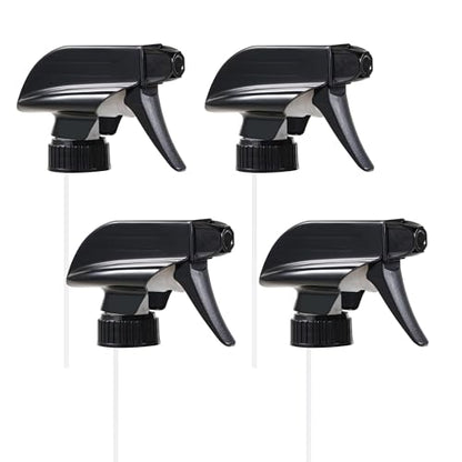 4 Pack Trigger Sprayers Replacement Spray Nozzles with Mist Stream Sprayer for 8oz/16oz Glass Spray Bottles,Quality Spray Nozzles for Home, Kitchen, Garden and Office,Cleaning Solutions