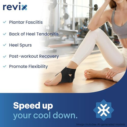 REVIX Heel Ice Pack Wrap for Plantar Fasciitis & Achilles Tendonitis, Gel - style: 1 Pack