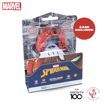 Marvel Spider-Man Sports Mouth Guard for Braces, Mouthguard with Case - color: Spider-man