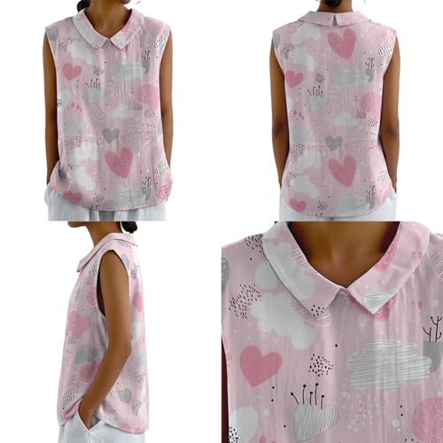 domirica Graceful Japanese Art Pattern Sleeveless Collared Tank Top Soft Casual Boho Sleeveless Tshirts for Women - color: Bamboo-a, size: XX-Large
