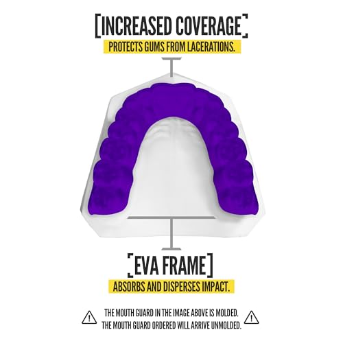 2 Pack Nxtrnd Classic Mouthguard, Custom Fit Sports Mouthpiece for Football, Boxing, MMA, Basketball, Hockey, Lacrosse, Youth & Adult (Purple) - color: Purple