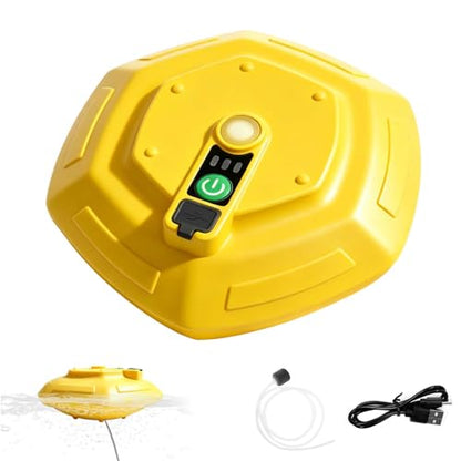 Floating & Rechargeable Bait Bucket Aerator, IPX7 Waterproof Rechargeable Charging Portable Oxygen Pump Floating Aerator Livewell for Fish Tank & Fishing Trips,Ultra-Quiet Bubbler for Live Bait