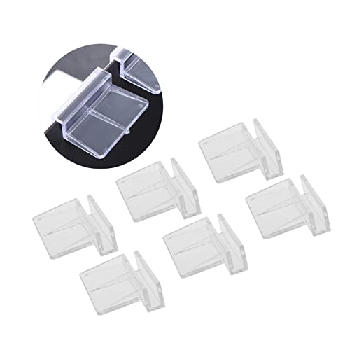 Happyyami Fish Tank Cover Support Brackets 20pcs Plastic Aquarium Bracket for 5-6mm Glass Tank Practical Aquarium Support Set