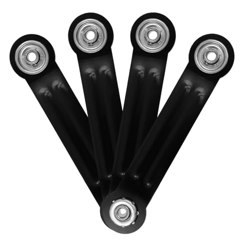 Glider Bearing Arm Bracket Replacement, 4Pcs Black Iron, 6.9 Inch Length & 5.5 Inch Hole Center, Hardware Rocker Parts for Patio Glider, Garden Bench, and Chair Repair - color: Black, size: L 6.9" x 5.5" Centers
