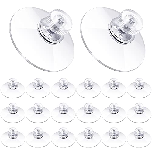 20 Pcs Adhesive Suction Cups Bulk with Screws Nut Plastic Sucker Pad 40 mm Clear PVC Sucker Pad Strong Adhesive Suction Hook Holder for Window Car Glass Shade Cloth Glass Bathroom Wall Door