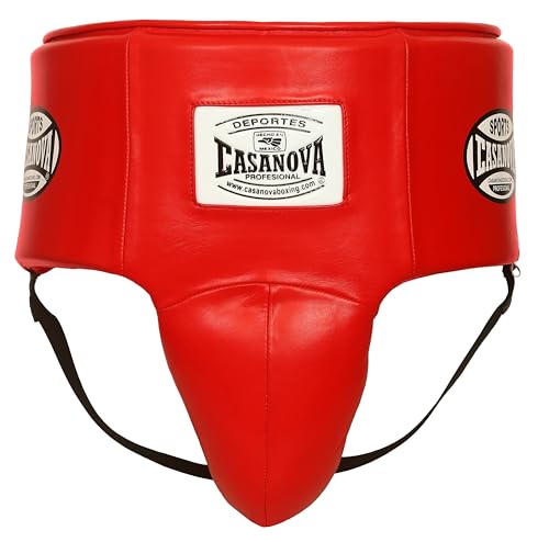 CASANOVA Boxing® Groin Kidney Foul Protector Cup Gaurd - Boxing, Martial Arts, MMA, Kickboxing, Muay Thai, Contact Sport, Sparring, Heavy Bag Training (Red, Youth)