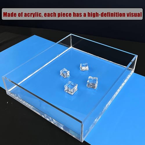 Acrylic Water Tank Deep and Shallow Sink Five-Sided Tray, 2 in Thickness Fish Tank Shooting Transparent Water Tank Pool, Food and Cosmetics Storage Box(120x80x6cm/47.2x31.5x2.3in) - size: 120x80x6cm/47.2x31.5x2.3in
