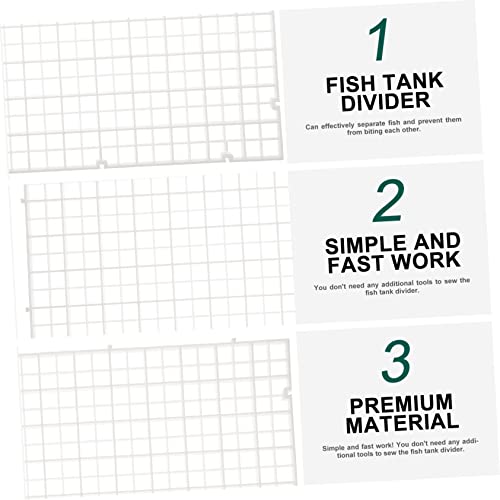 Toddmomy 6Pcs Fish Tank Divider Isolation Board Mesh Divider for Aquarium Fish Separation for Breeding and Isolation Reliable Pe Material