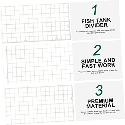 Toddmomy 6Pcs Fish Tank Divider Isolation Board Mesh Divider for Aquarium Fish Separation for Breeding and Isolation Reliable Pe Material