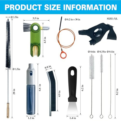 13Pcs Deep Crevice Cleaning Brush Set with Flashlight Gloves & Drain Brush - Dryer Vent Cup Lid Straw Gap Cleaning Tools Professional Cleaning Supplies - color: 13-pack
