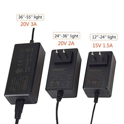 hygger 20V 2.4A Power Adapter Plug Aquarium Light Switching Power Supply for 957 978 990 999 016 075 129 018 128 178 005 135 076 hygger Light Replacement Parts
