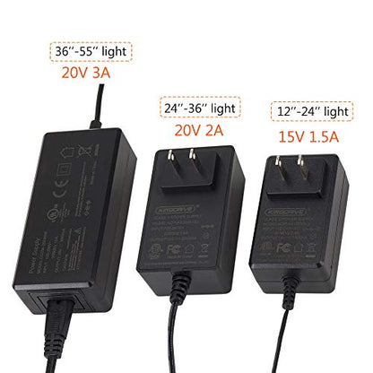 hygger 20V 2.4A Power Adapter Plug Aquarium Light Switching Power Supply for 957 978 990 999 016 075 129 018 128 178 005 135 076 hygger Light Replacement Parts