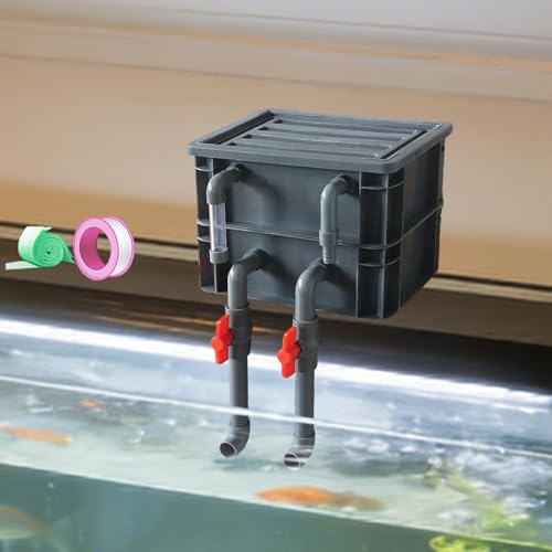 Aquarium Filter Box - Efficient Waste Management, 1500L/M Flow Rate Cleaning Unit, Saltwater Maintenance Devices, Hard PP Tank Filtration | Aquatic Habitats for Keepers & Owners - color: A