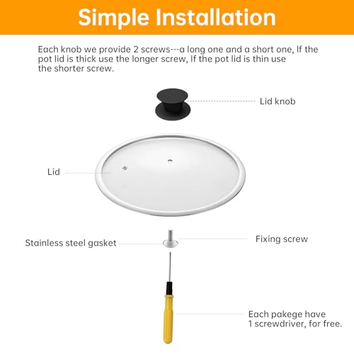 2Pcs Universal Pot Lid Replacement Knobs, Silicone Pan Lid Holding Handles, Heat Resistant and Prevent Static Electricity, Non-Slip Handle for Kitchen Cookware Lids and Covers
