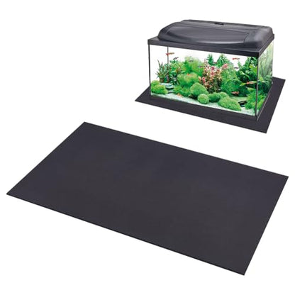 OLYCRAFT 15x23.6 Inch Aquarium Leveling Mat for Under Tank 5mm Thick Non-Slip Shockproof Fish Tank Pad with Adhesive Backing Aquarium Fish Self Leveling Mat for Uneven Surfaces Desktop Protector