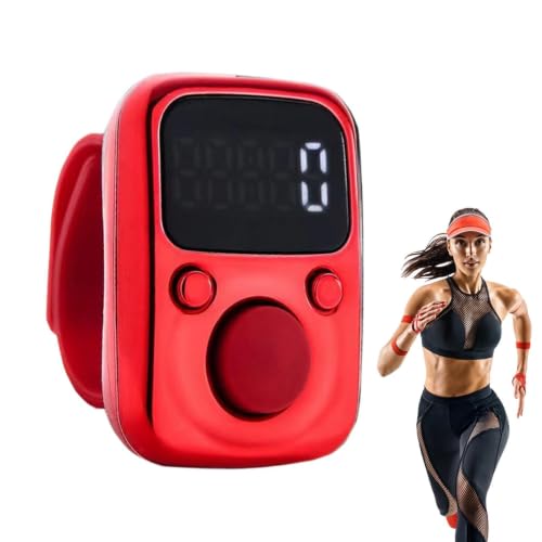 Tally Counter Portable Hand Finger Counting Clicker - color: Red