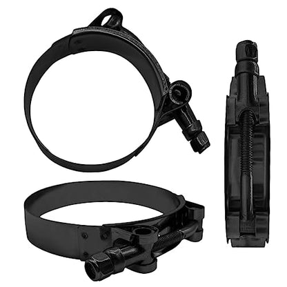 BOTTEN 4 Pack 1.5" Stainless Steel T-Bolt Hose Clamps - Clamp Range 44-50mm for 1.5 Hose ID (Black) - Durable and Reliable Hose Clamps for Secure Connections" - size: 1.5" Clamp Range 1.73" - 1.96"