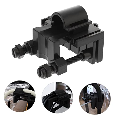 Mikikit Multi-Function Aquarium Clamp Water Clip for Fish Tank Inlet and Outlet Easy Installation Space-Saving Design Black