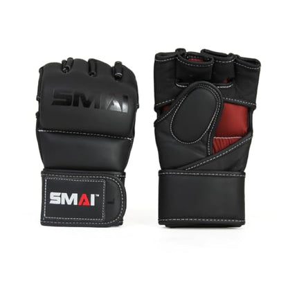 SMAI Elite85 Leather MMA Grappling Gloves - Competition Punching Mitts and MMA Gear for Men, Women and Youth - Made for Martial Arts Sparring, Punch Training and Bag Work. - size: X-Large