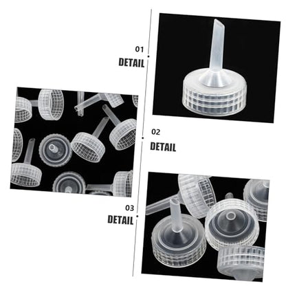 Toddmomy 20pcs Shrimp Hatching Container Caps Aquarium Brine Shrimp Incubator Bottle Covers for Enhanced Survival Rate Easy to Clean and Assemble Safe Material
