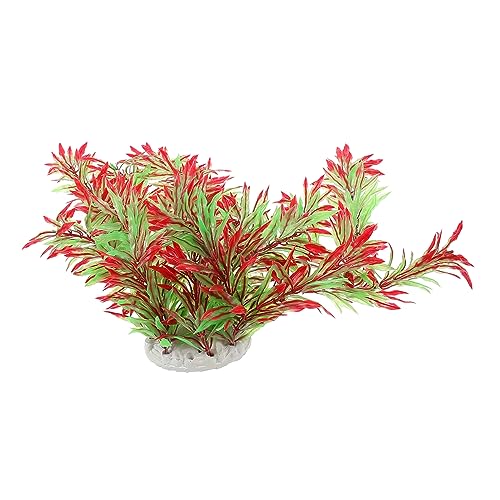 1pc Artificial Aquatic Plant Lifelike Landscape Decor for Fish Tank Willow Style Safe for Fish Easy to Clean Enhances Aquarium Vitality