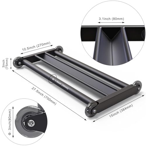 Glute Ham Glider, Hamstring Roller with V Bar - color: Small: 27.5 inches x 15 inches