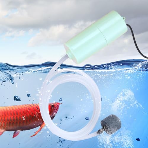 Tiny Water Pump - Noiseless Submersible Water Pump with Stable Air Release - 5V USB Small Oxygenator for Small Fish Farming Fish Tank - color: Green