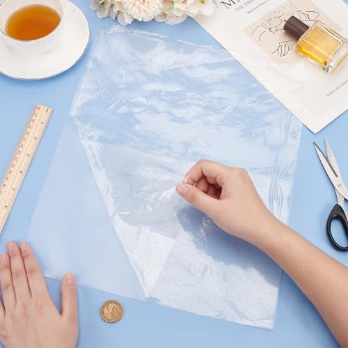 BENECREAT 14.88x12.4inch Ultra Thin Silicone Rubber Sheet, 0.5mm Thick Waterproof Silicone Mats, Clear Desktop Protector Pad for Heat Insulation Tabletop Protection