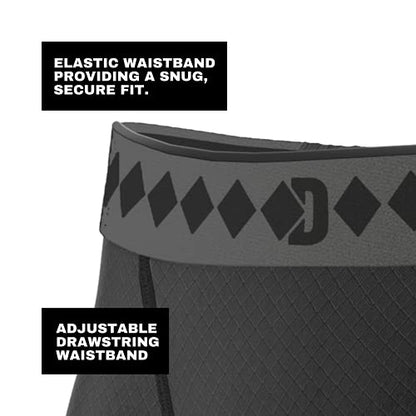 Diamond MMA Compression Performance Short with Built-in Jock Strap Black - size: Small