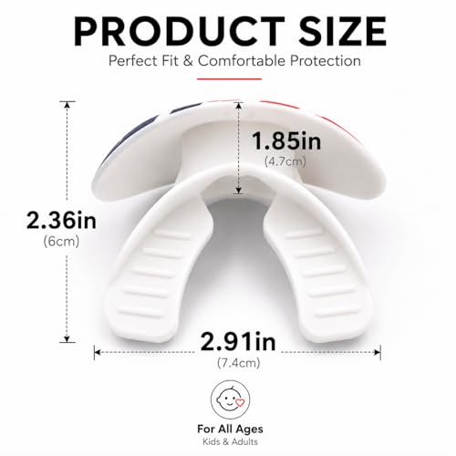 Football Mouth Guard with Strap, Breathable MouthGuard for Youth and Adults, Teeth and Lip Protector - color: Pixel