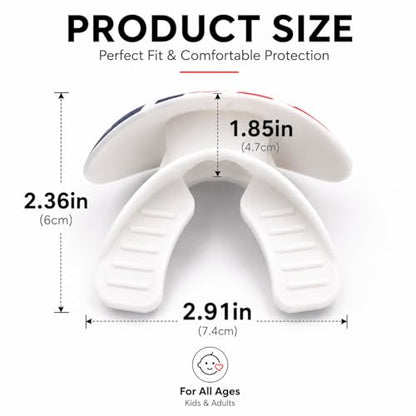 Football Mouth Guard with Strap, Breathable MouthGuard for Youth and Adults, Teeth and Lip Protector - color: Pixel