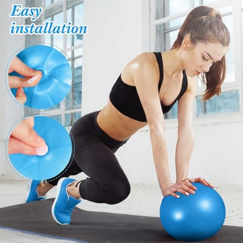 Aoriher 10 Pcs Small Pilates Ball Bulk 9 Inch Mini Yoga Ball - color: Blue,Green