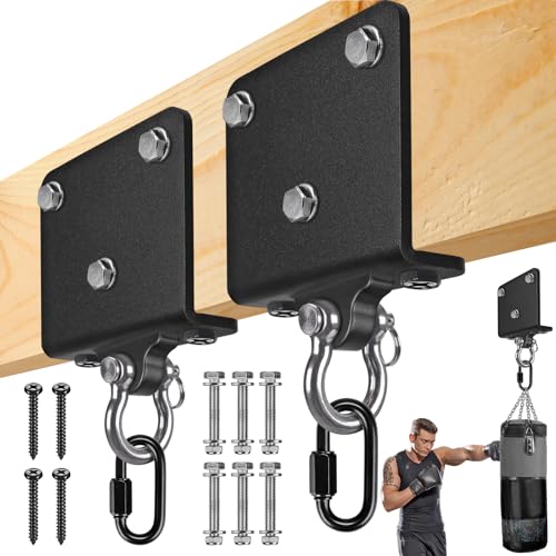 Kipika Heavy Bag Hanger Wall Mount Punching, Heavy Duty Boxing Bag Bracket for Home Gym Indoor Training, Adjustable & Rotatable Punching Bag Bracket for Boxing, Muay Thai - color: ‎E: 180° Swivel Beam Hanger