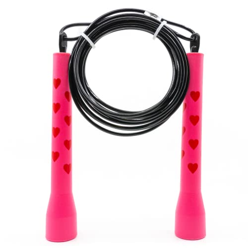 Jump Rope, Tangle-Free Speed Rope, Adjustable Speed Rope for Men, Women, Indoor Fitness Training Speed Skipping Rope, Jumping Rope, Perfect for Boxing Workout, Cardio, Endurance Training, Jump Rope for Double Unders - color: Heartbreaker, size: 4 ft 4 inc