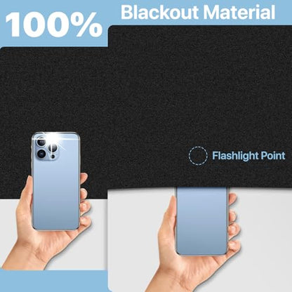Blackout Window Film, Black Aquarium Background, Black Out Windows Cling Room Darkening Sun Blocking Removable Window Covers Tint for Home17.5 x 78.7 Inches - color: Black, size: 17.5"x 78.7"