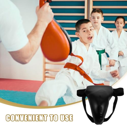 Angoily Professional Groin Protector for Boxing and Martial Arts Comfortable Crotch Fighting Guard Integrated Wear-Resistant Taekwondo Groin Protector for Boys