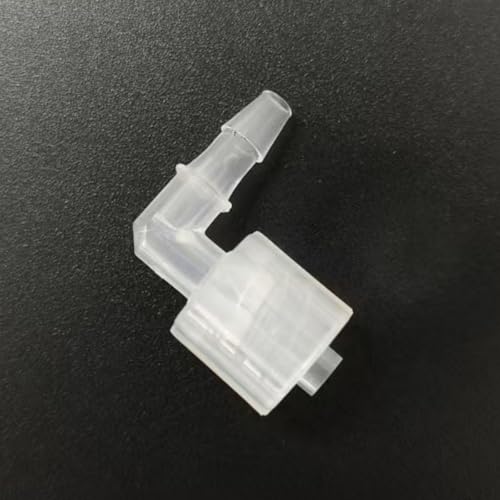 25pcs 1/8'' Moveable Male Luer Lock Connector and Adapter, for Laboratory Biochemical/Analytical Instruments, Food Machinery, Aquarium Equipment, Massage Equipment, PP 90 Elbow Syringe