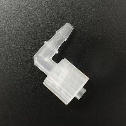 25pcs 1/8'' Moveable Male Luer Lock Connector and Adapter, for Laboratory Biochemical/Analytical Instruments, Food Machinery, Aquarium Equipment, Massage Equipment, PP 90 Elbow Syringe