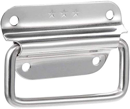 XMHF 3 Inch Pull Ring Handle Stainless Steel Foldable Boat Hatch Latch Cabinet Lifting Ring Pull Handle - Pack of 2 - size: 3 Inch