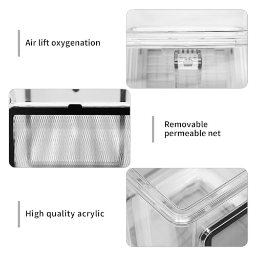 Saim Fish Breeding Box, Acrylic Aquarium Breeding Boxes, Acrylic Fish Isolation Box Hanging Aquarium Hatchery Tank for Small Baby Fishes Shrimp Clownfish Guppy Hatchery, Transparent
