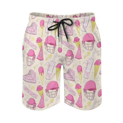 Mens Trunks Breathable Quick Dry Mesh Lining Holiday Party Beach Board Shorts - color: Style-1, size: X-Large