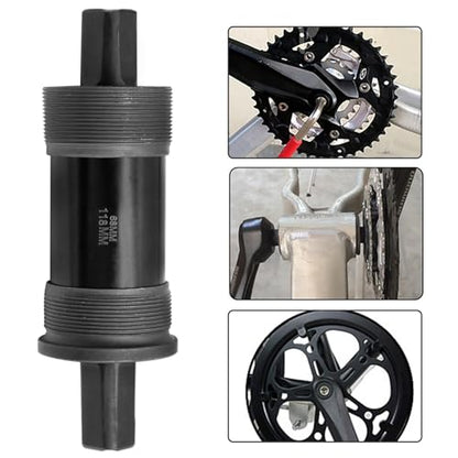 Hoypeyfiy Bike Bottom Bracket Mountain Bike Square-Taper Bottom Bracket Bicycles 68mm Replacement for Shimano Tourney TX800 Series (68x118mm) - size: 68*118mm