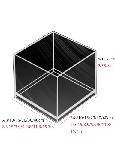 Acrylic Shallow Sink - Crystal-Clear Water Tank for Photography & Fish Habitat | Shatterproof Transparent Storage Box Multifunctional Shooting Prop & Aquarium Display(30x30x20cm/11.8x11.8x8in) - size: 30x30x20cm/11.8x11.8x8in